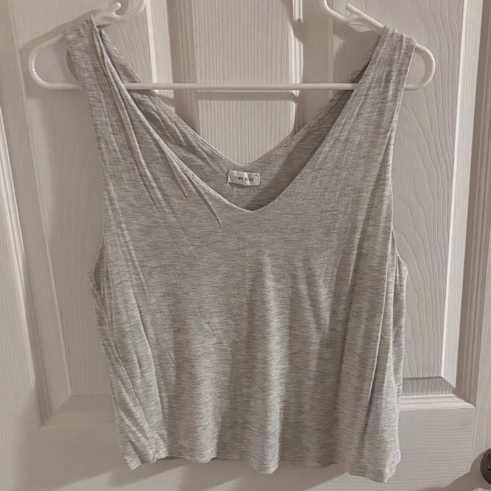 Light Gray Women’s V-Neck Tank Top
